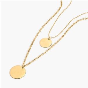 JCrew Factory tiered gold pendant necklace